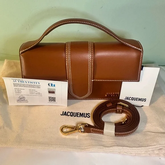 Jacquemus Le Bambino Bag – Tan Brown with Contrast Stitching (Brand New) - Picture 2 of 12